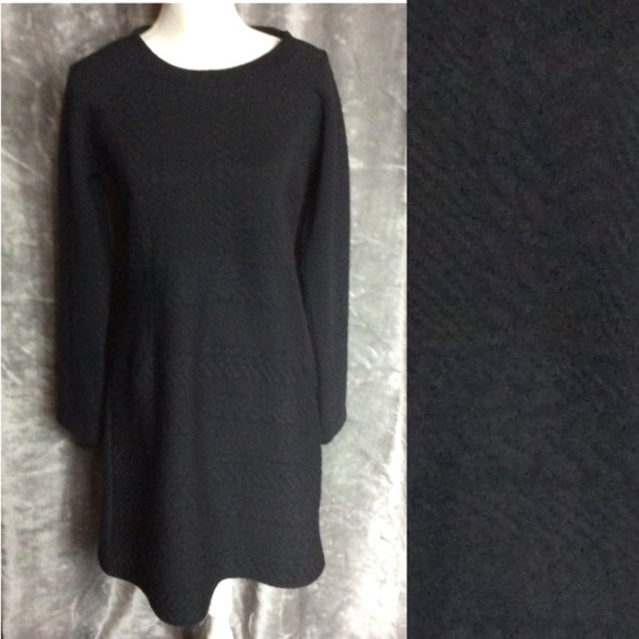 Prana Dresses & Skirts - PRANA Black textured knit sweater dress SZ M